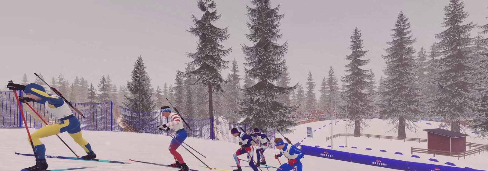 In a race the athletes wear their national team suits: the suit comes from the country