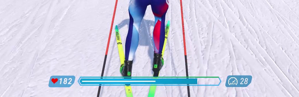 Your pulse during a race: the number with the heart left of the energy bar. The heart is solid red in the very high zone, blinks in the shaky zone and stays white otherwise