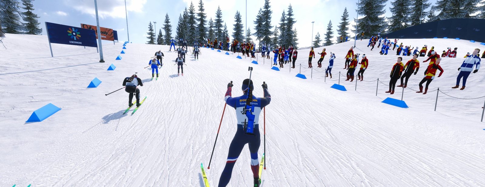 A climb at Lenzerheide. Athletes are slowest on climbs, so that is where the boost is worth spending